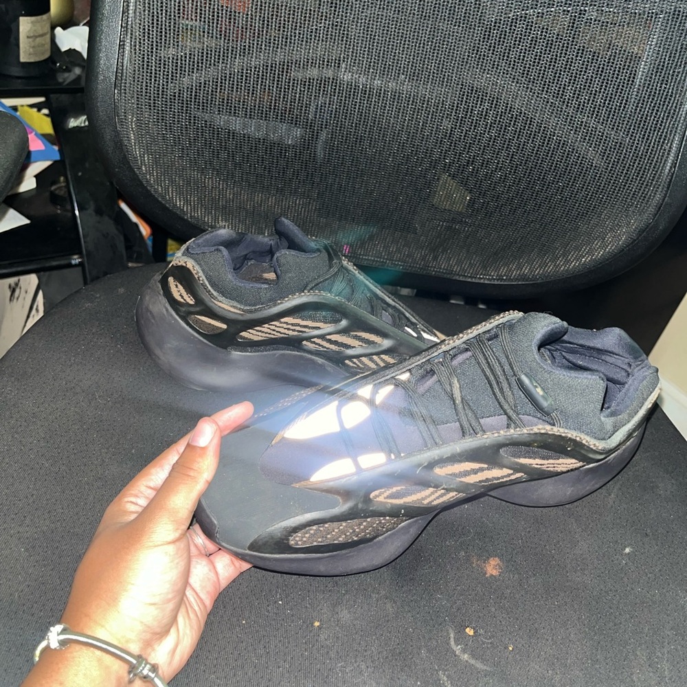 Yeezy Black and Tan Sneakers